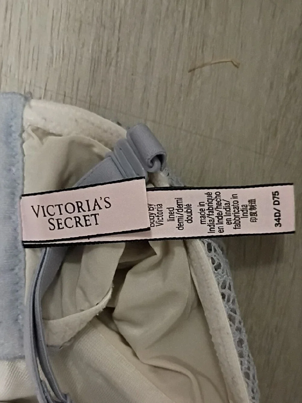 Victoria's Secret Lace Longline Bra - Light Gray